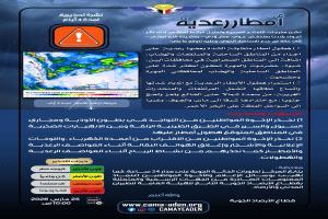 الأرصاد الجوية تؤكد تأثر بلادنا بمنخفض جوي في عدة محافظات 
